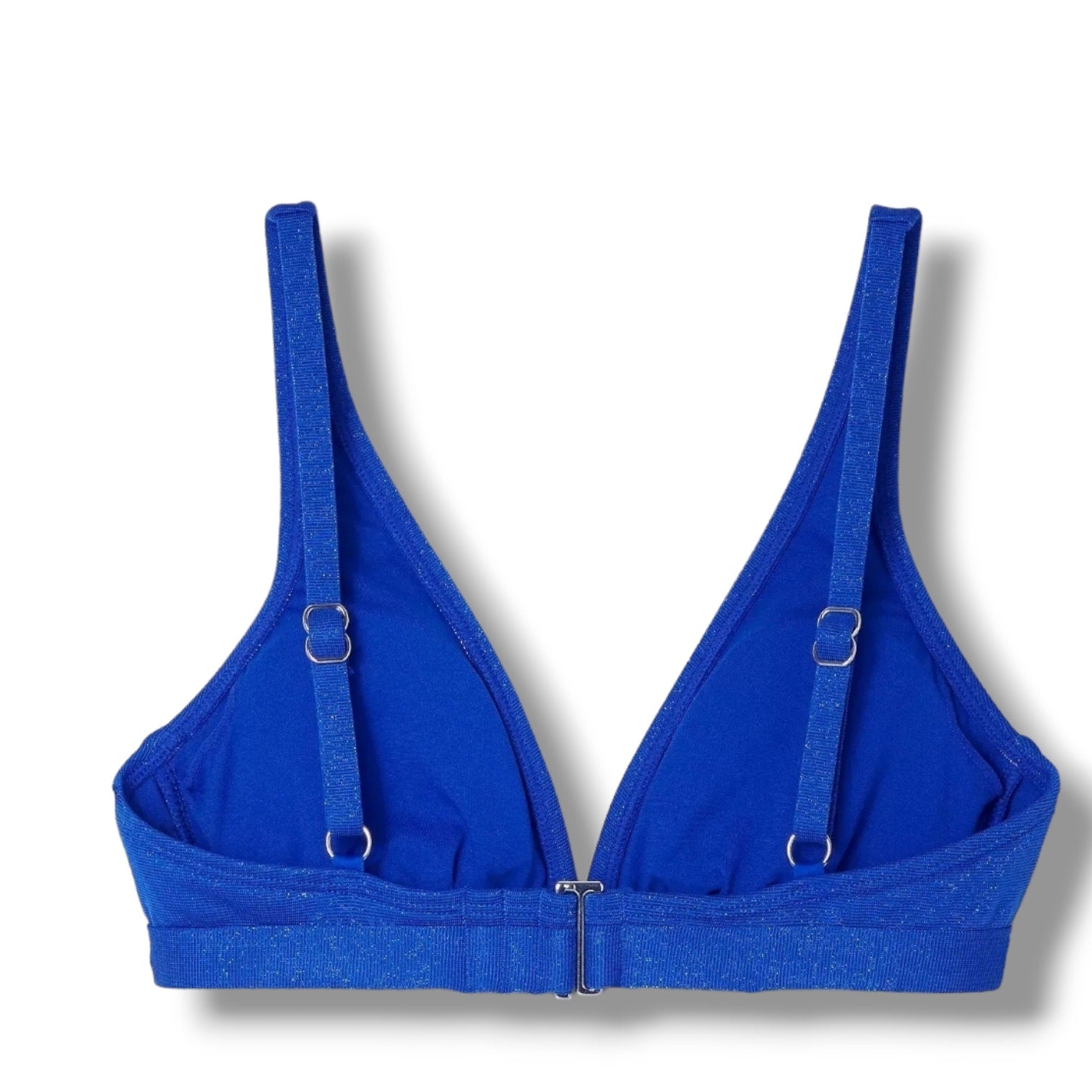 Xhilaration Juniors’ Blue Metallic Bralette Bikini Top – XS, Spandex Blend, New