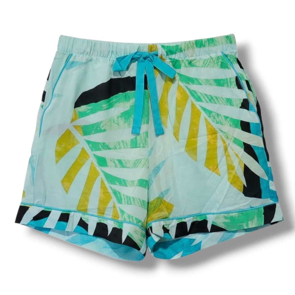 Stars Above Women’s Blue Floral Simply Cool Loungewear Shorts with Pockets – XS