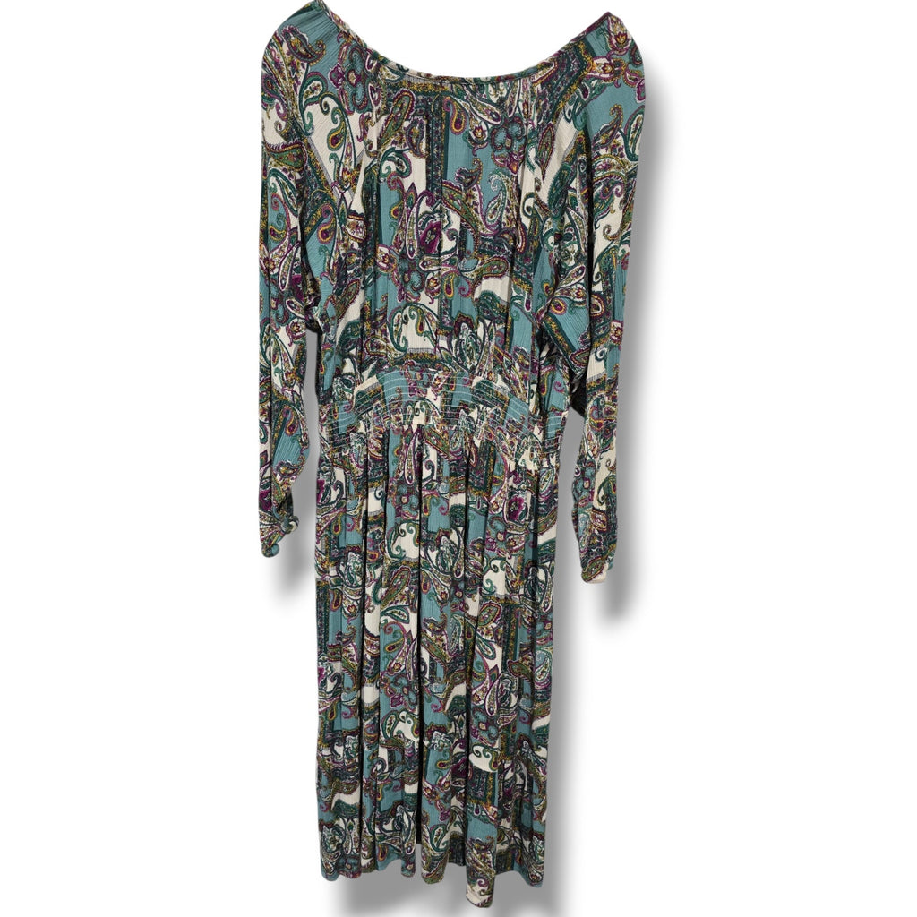 Kate & Sam Women’s Paisley Boho Midi Dress – Size XXL, gently used