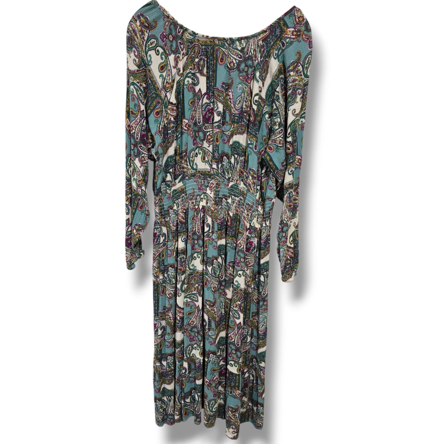 Kate & Sam Women’s Paisley Boho Midi Dress – Size XXL, gently used