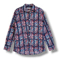 Medici Men’s Multi-Color Long Sleeve Button-Down Shirt – Medium