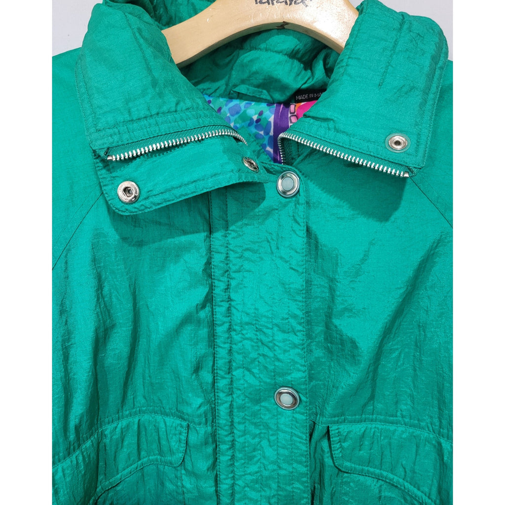 Andy Johns Vintage 90s Green Zip-Up puffer Jacket – Women’s Large