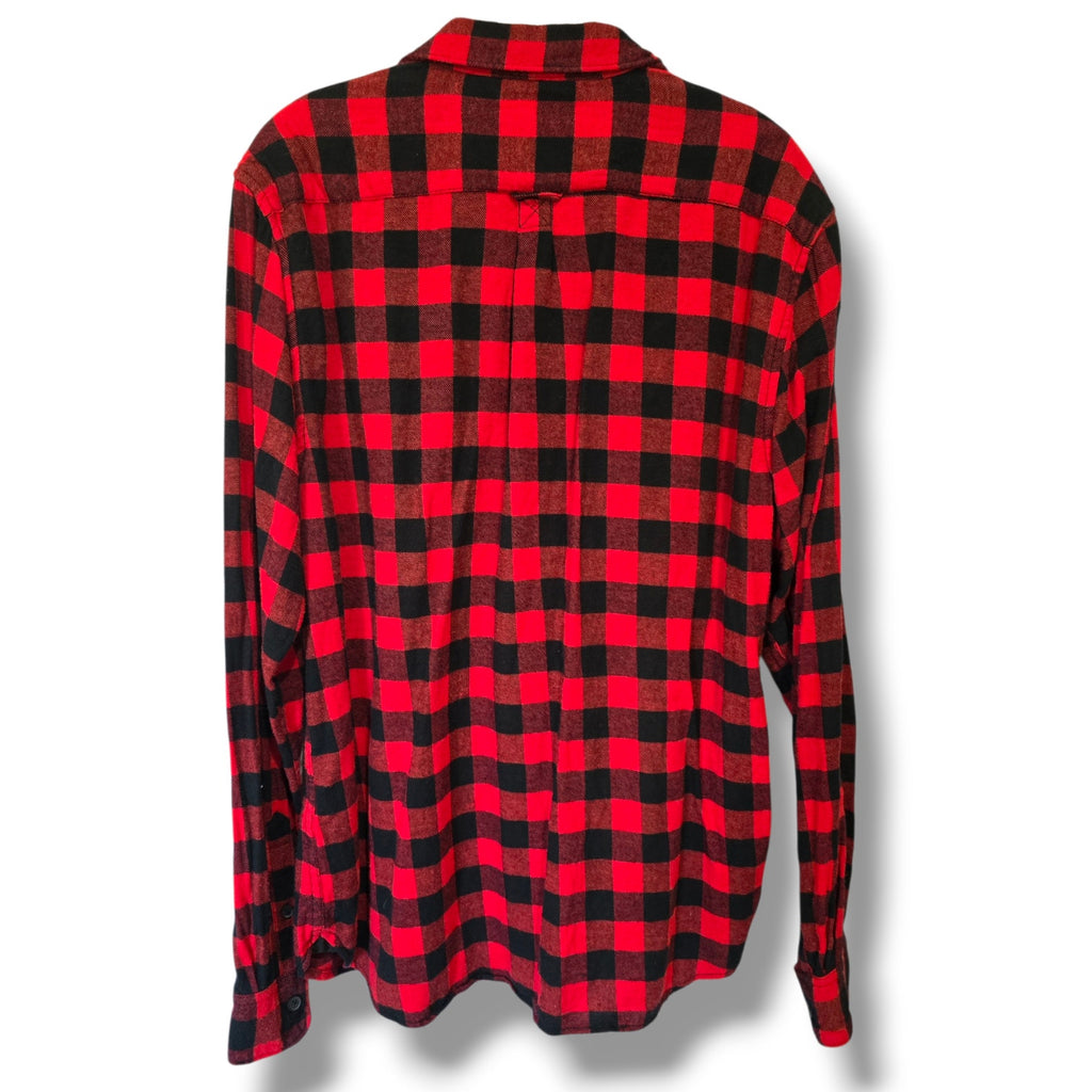 Denim & Flower Ricky Singh Red & Black Buffalo Check Flannel – XL