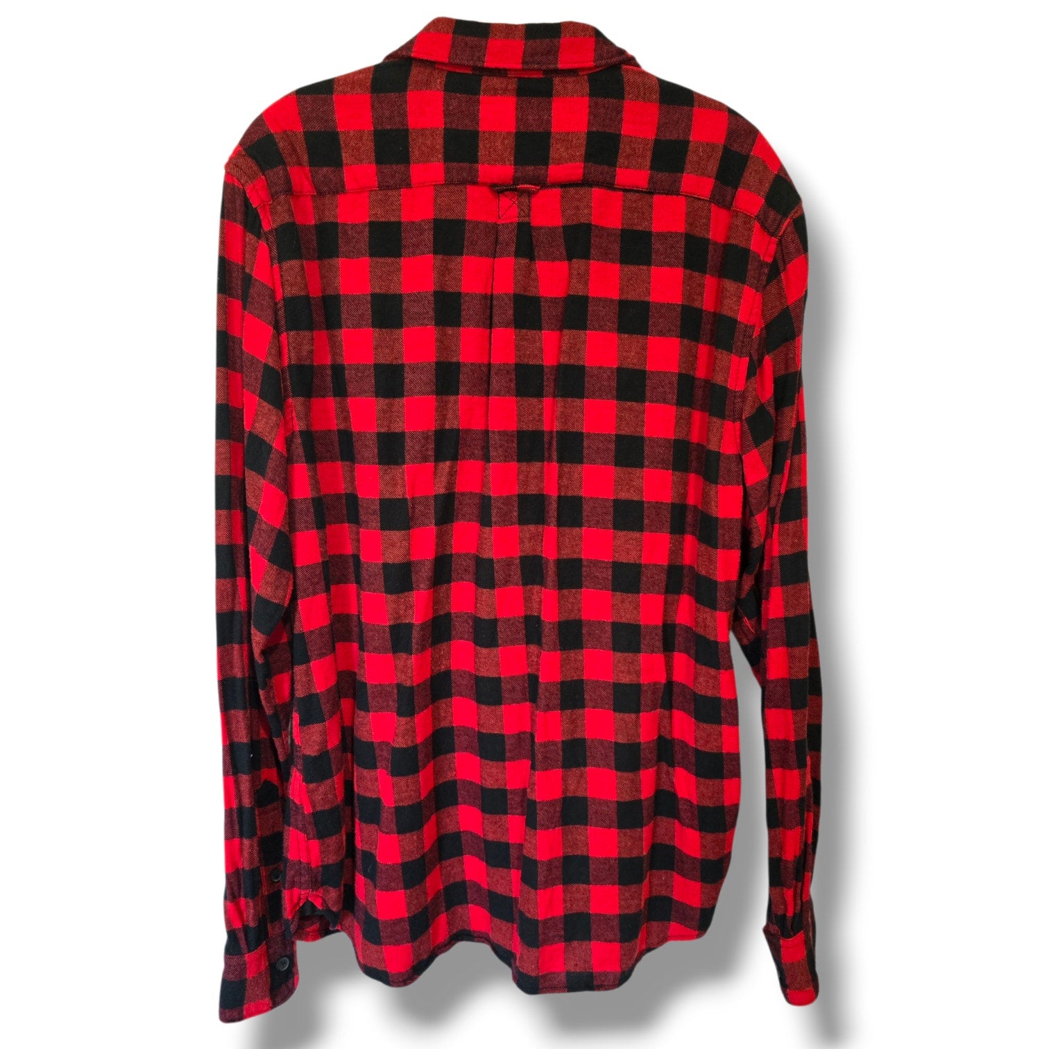 Denim & Flower Ricky Singh Red & Black Buffalo Check Flannel – XL