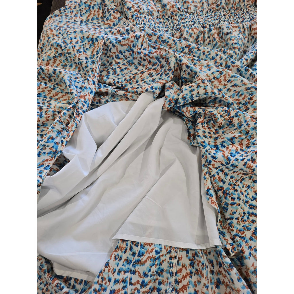 PrettyGarden Floral Smocked Waist Maxi Dress - Large