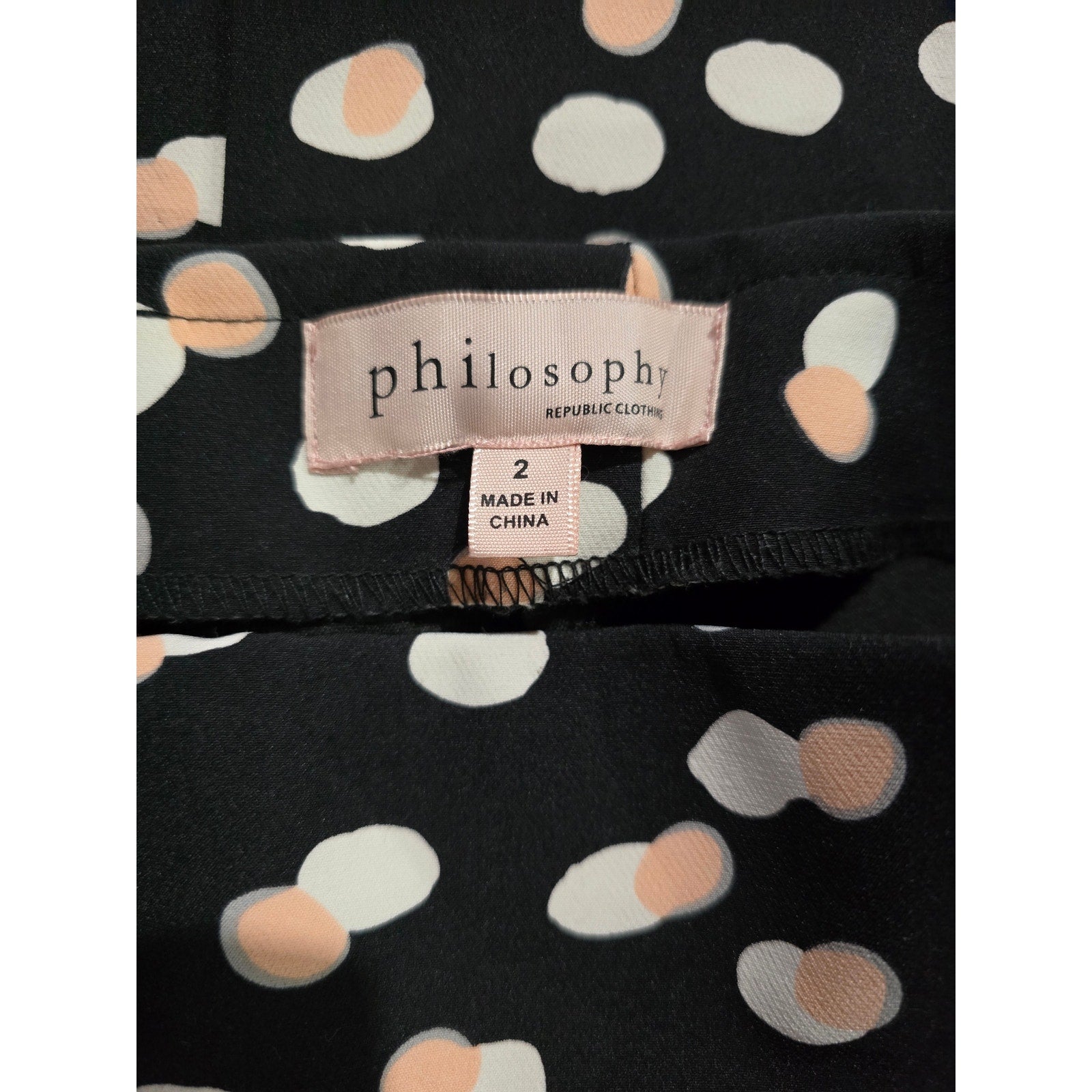 Philosophy Women’s Black White Dot Print Pencil Skirt Size 2 – Classic Slim Fit