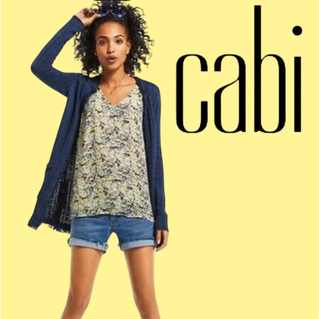 CaBi women's yellow multicolor floral lined tank top  - xs