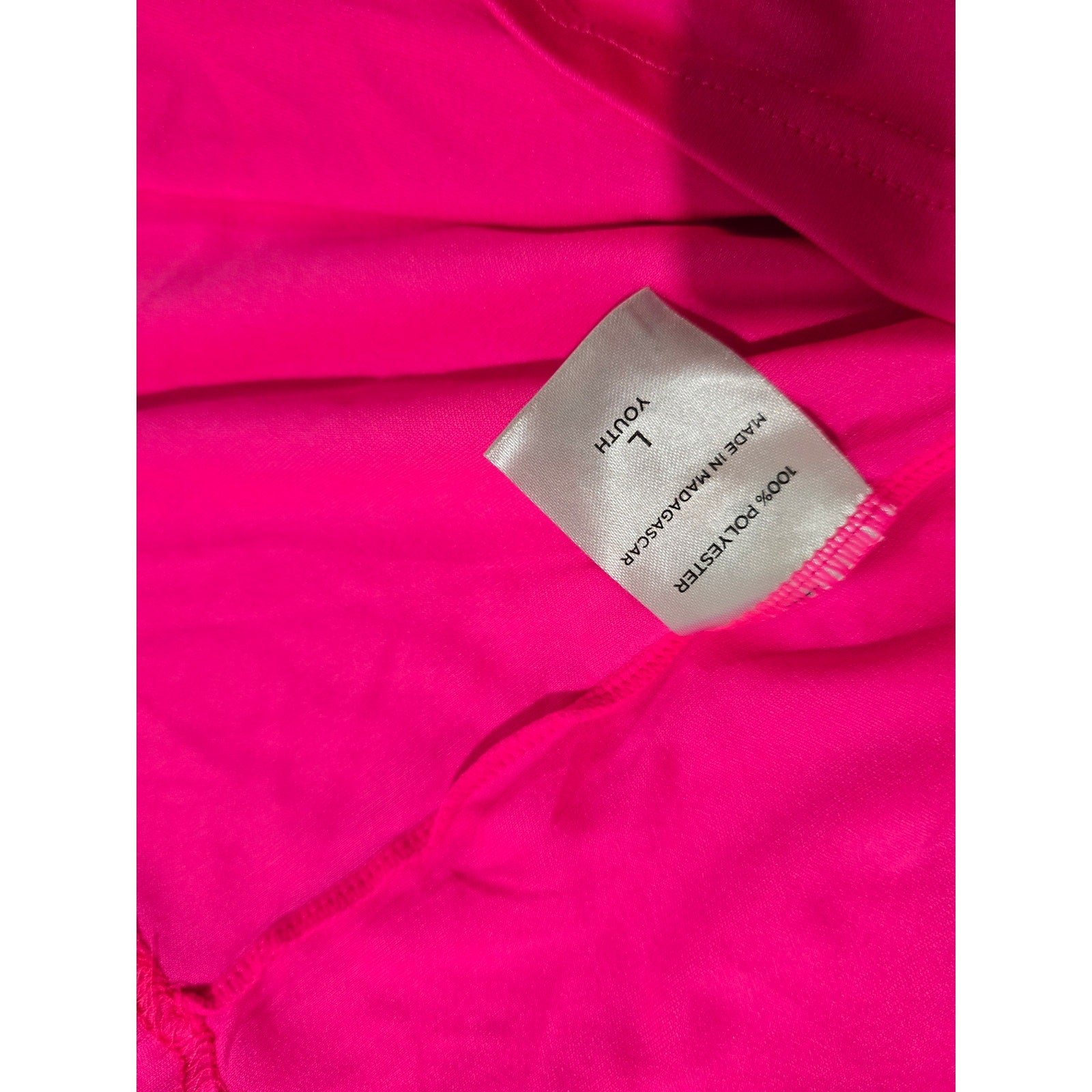 Sport-Tek Youth Large Neon Pink “Anthem” Graphic Tee Polyester Streetwear Shirt