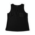 Forever 21 Black Studded Pocket Tank Top Sleeveless Blouse Medium