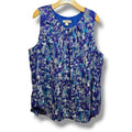 Coldwater Creek Women's Plus Size 2X Blue Purple Abstract Chiffon Tank Top