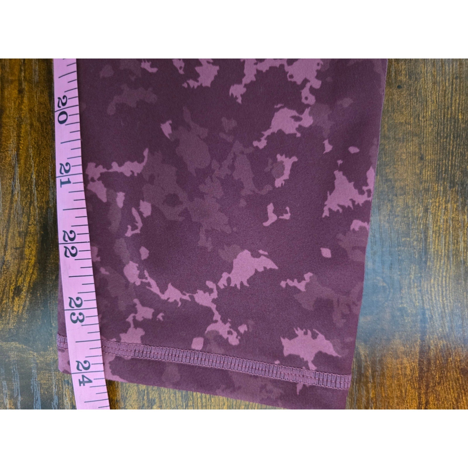 Fabletics PowerHold Women's Burgundy Pink Camo High Waisted Leggings 29" waist