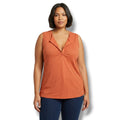 Torrid Size 2 Orange Burnt Rust Metallic Shimmer Henley Tank Top Plus