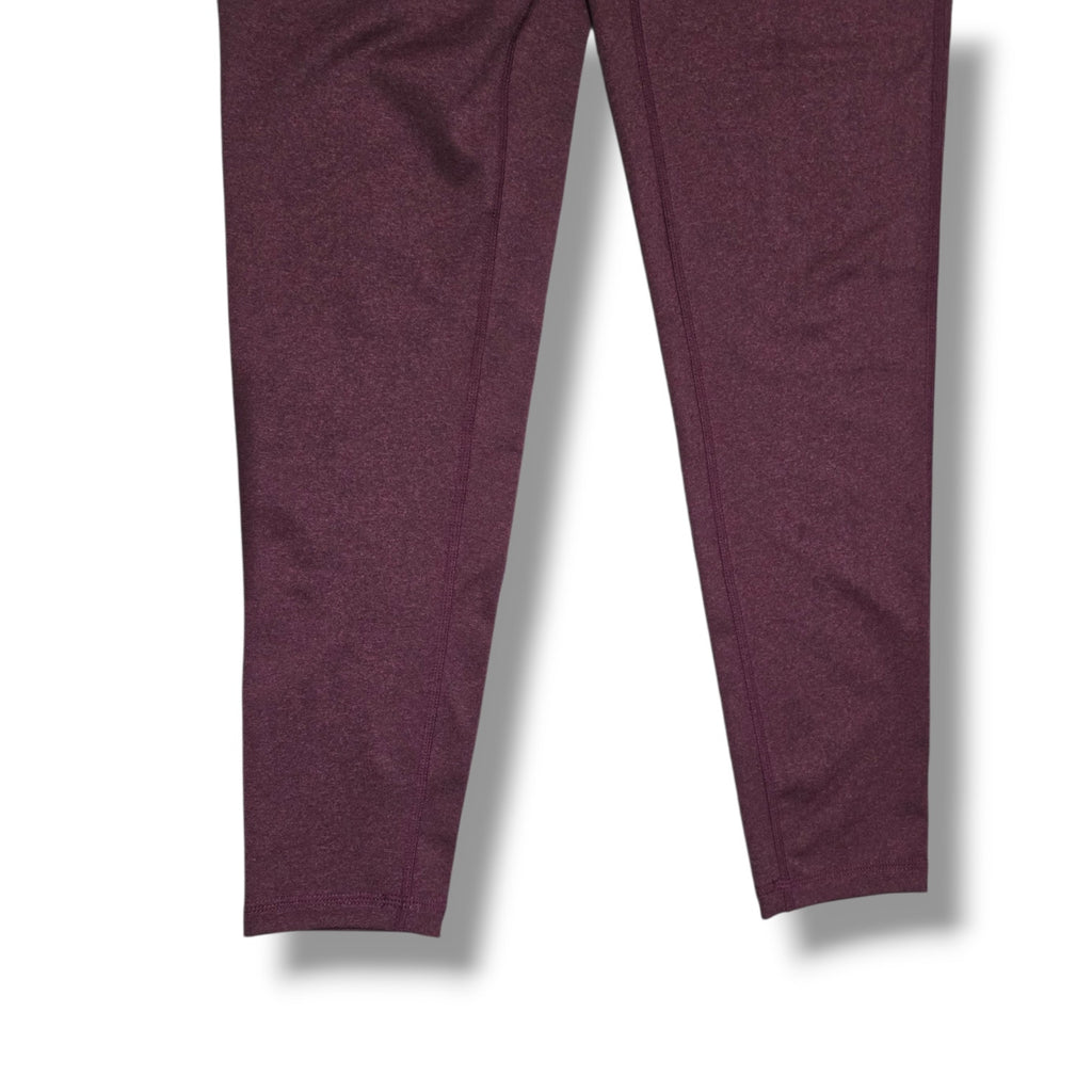 Jenni Intimates Women's Medium Maroon Heather Crossover Waist Leggings