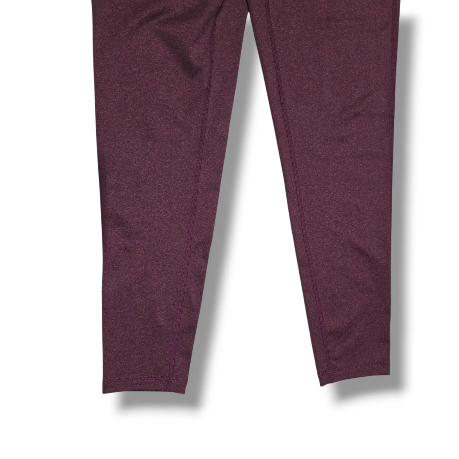 Jenni Intimates Women's Medium Maroon Heather Crossover Waist Leggings