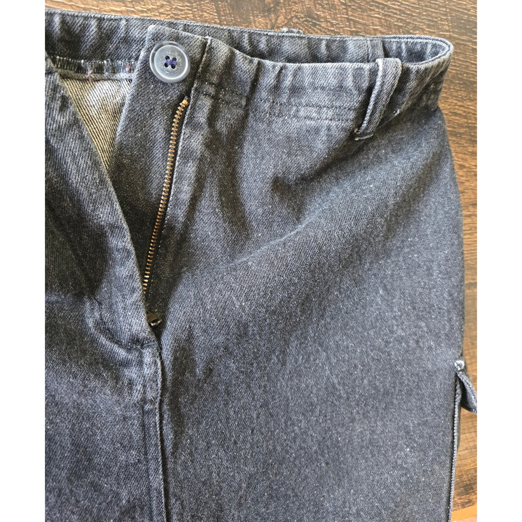 Ann Taylor Factory Women’s Black Denim Cargo Mini Skirt Size 12