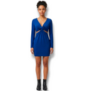 Wild Fable Women’s Blue Long Sleeve Cut Out Lurex Bodycon Dress Small NWT
