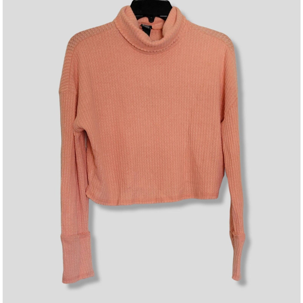 Wild Fable Women’s Peach Orange Waffle Knit Turtleneck Pullover – XS